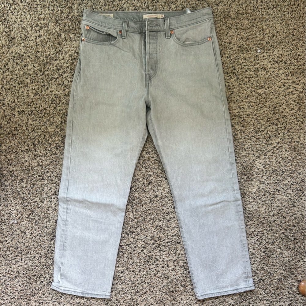 Levi’s Wedgie Straight Cropped Jean - Gray wash, 29